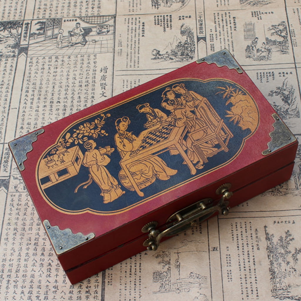 1 Set of Antique Chess Small Wooden Chess Board Terracotta Warrior Chess Pieces Character Parenting Gifts Entertainment