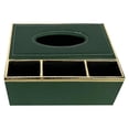 thumbnail image 2 of Multifunctional Leather Tissue Box Creative Minimalist Remote Control Storage Box For Living Room Hotel Business Tissue Box/ Multifunctional Leather Tissue Box Green 24*16.6*10Cm, 2 of 7