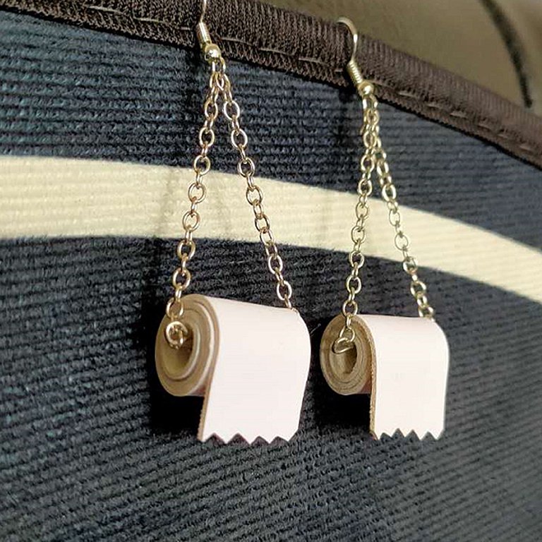 Toilet paper 2025 holder earrings