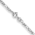 thumbnail image 7 of Auriga Fine Jewelry 925 Sterling Silver Rhodium-plated 2.5 mm Figaro Chain Necklace for Women 24", 7 of 7