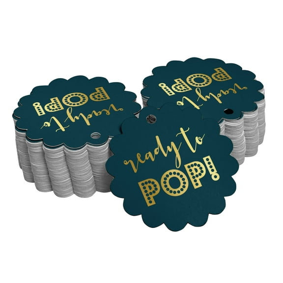 Inkdotpot Gold Foil Paper Hang Tags Ready To Pop Baby Shower Favor Tags 100 Pieces
