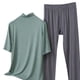 thumbnail image 2 of TaTaai Womens high neck pajama set, 3/4 sleeves, solid color modal, casual trendy, breathable skin-friendly, comfortable fit, great for spring & autumn bedtime & relaxation Gift, 2 of 5