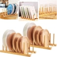 thumbnail image 4 of Compact Size Bamboo Cutting Board Organizer, Natural Bamboo Dish Drying Rack for Efficient Space Management, 4 of 7