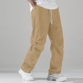 thumbnail image 2 of Mgmyaa Men's Flat Front Sports Pants With Drawstring Elastic Waist Stretchable Adjustable Straight Leg Full Length Soft Lightweight For Jogging, 2 of 8