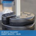 thumbnail image 3 of US Weight 40 Pound Canopy Weight Set of 4 and Carry Strap with No-Pinch Design - Easy Installation and Removal to Secure Tents, Canopies, and Umbrellas at Outdoor Events, 3 of 4