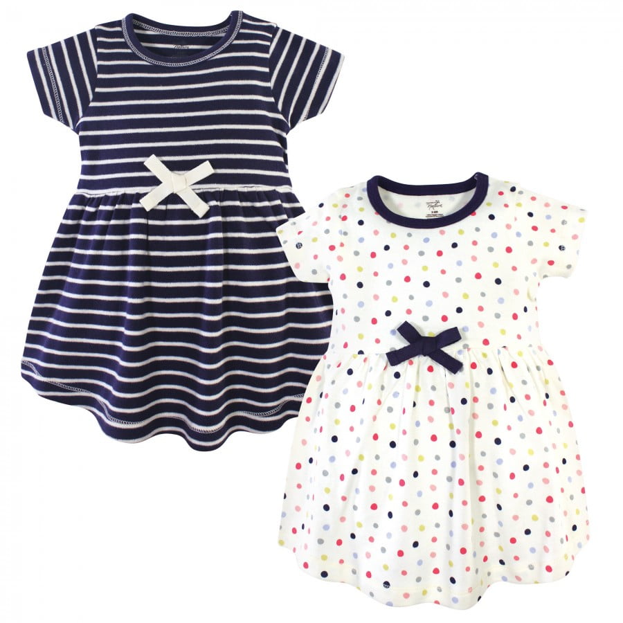 and Baby Organic Cotton Short-Sleeve Dresses, Touched by Nature Girls Toddler 