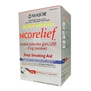 332MJRX MAJOR NICORELIEF 2MG GUM NICOTINE POLACRILEX-2 MG White 110 CT UPC 309045734117 (PACK of 2)