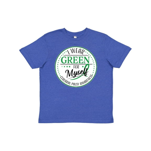 Inktastic I Wear Green for Myself- Cerebral Palsy Awareness Youth T-Shirt