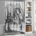 thumbnail image 3 of Dinosaur Little Boy Fabric Shower Curtain Abstract Forest Cartoon Gray Washable Shower Curtains for Bathroom, Waterproof Bath Curtain with Hooks Home Decor 72x72in, 3 of 8