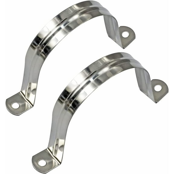 20 Pcs 4 Inch 2 Hole UTube Strap Clamp,304 Stainless Steel Rigid UBracket Pipe Strap Clamp ID 100mm