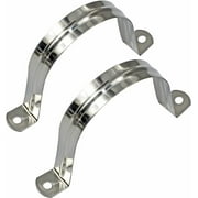 20 Pcs 4 Inch 2 Hole UTube Strap Clamp,304 Stainless Steel Rigid UBracket Pipe Strap Clamp ID 100mm