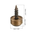 thumbnail image 2 of Uxcell 4Pack 9mm Decorative Screws with Caps Mirror Screws for Mirrors Tables Bronze, 2 of 6