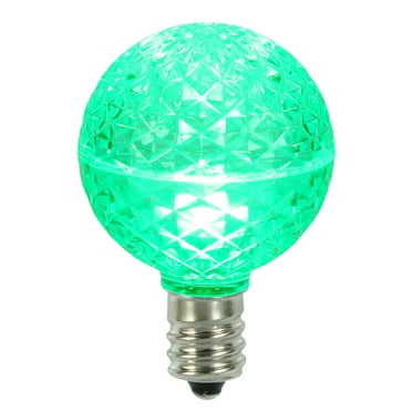 G50 Faceted LED Green Bulb E17 .45W 25ea
