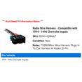 thumbnail image 2 of Radio Wire Harness - Compatible with 1994 - 1996 Chevy Impala 1995, 2 of 2