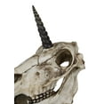 thumbnail image 6 of Rare Fossil Unicorn Skull With Sacred Horn Skull Figurine On Museum Pole Mount, 6 of 9
