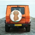 thumbnail image 2 of Fotbe Cute Sloth In Yoga Pose Tree Spare Tire Cover Thickening Universal Fit for Jeep, Trailer, RV, SUV, Truck, Tough Tire Wheel Soft Cover-16 inch, 2 of 9