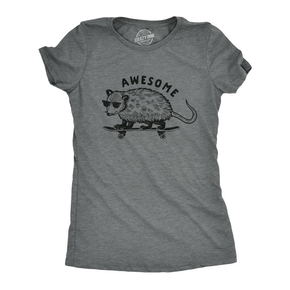 Womens Awesome Possum T shirt Funny Cool 90s Retro Animal Lover Graphic Tee Womens Graphic Tees
