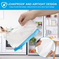 thumbnail image 3 of Uxcell 8.7"x2"x5.3" Reusable Freezer Bag, 3 Pcs Leakproof Zip Food Storage Stand Up Bags Fridge Snack Vegetable Fruit Ice Container for Long-Lasting Freshness, Transparent, 3 of 7