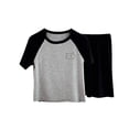 thumbnail image 2 of Amidoa Girls 2 Piece Outfits Summer Clothes Short Sleeve Cute T-Shirt and Casual Shorts Kids Clothing Sets,Black Size 14, 2 of 5