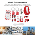 thumbnail image 4 of Electrical Circuit Breaker Lockout Tagout Kit,Safty Padlock Set Plug Lock Out Tag Station Hasps for Industry, Automobile, 4 of 8