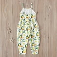 thumbnail image 6 of QIPOPIQ Toddler Girl Clothes Clearance Children's Summer Romper Printing Sling Sleeveless Backless Short Jumpsuit Outfits, 6 of 9