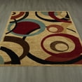 thumbnail image 5 of Ottomanson Royal Abstract Tapis Rond, 5 Pieds3"X7', Beige, 5 of 5