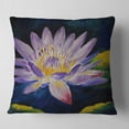 thumbnail image 1 of Purple Lotus Flower - Floral Throw Pillow - 16x16, 1 of 4