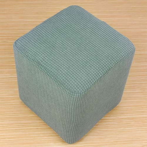 Green Frjjthchy Stretch Ottoman Slipcover Footstool Protector Cover High Elasticity Fabric