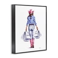 thumbnail image 3 of Stupell Industries Southwestern Cowgirl & Shopping Bags Black Framed Giclee Art, 11 x 14, by Amanda Greenwood, 3 of 8