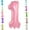 Number 1, variant on 40 Inch Number Balloons for 1st 11 21 birthday Light Pink Digit 1 Balloon for Boys Girls Kids Decors 1 Year Old Baby Shower Anniversary Graduations Decors (Light Pink No 1)