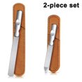 thumbnail image 1 of 2pcs Stainless Steel Nail Files With Leather Case, Double Sided Metal Nail Files, 1 of 5