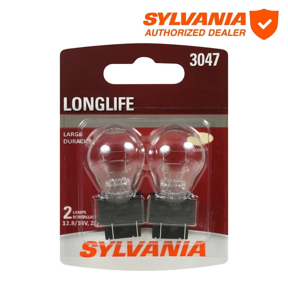 Sylvania 3047 Long Life Mini Bulb, 2 Pack, Compatible with Multiple Cars