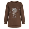 thumbnail image 5 of Sudadera extragrande de lana de manga larga con cuello redondo y estampado de calavera para mujer Pompotops gfhjh16714, 5 of 5