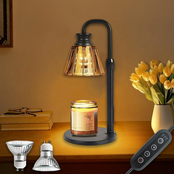 Candle Warmer Lamp with Timer Dimmable 2 bulbs(50W),House Warming Gifts New Home Decor, Wax Melt Warmer for Jar Candles(Without candles)