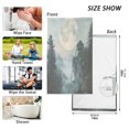thumbnail image 6 of Yayeee 2 Pack Hand Towels for Bathroom 100% Cotton 16" x 28" Soft Absorbent Kitchen Towel, Moon and House, 6 of 7