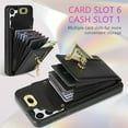 thumbnail image 4 of Leather zipper wallet phone case suitable for Samsung s24ultra/s23plus/S22/A54/A53/A52/A14/A513, crossbody and card holder., 4 of 6