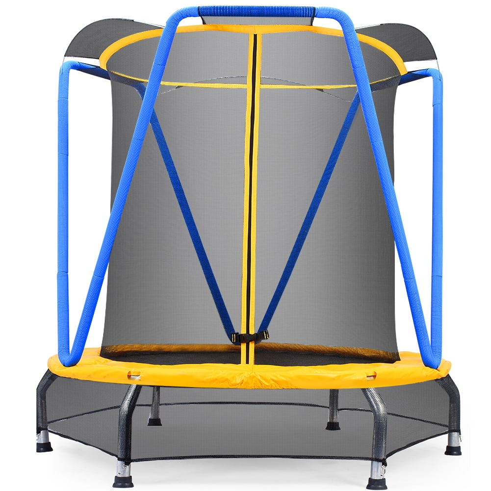 Zupapa 54 inch 4.5FT Indoor Small Trampoline for Kids Children Ultra Quiet Mini Toddler Baby