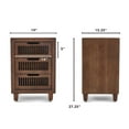 thumbnail image 2 of Finch Sawyer 3-Drawers Solid Ash Wood Frame Cabinet in Brown, 2 of 8