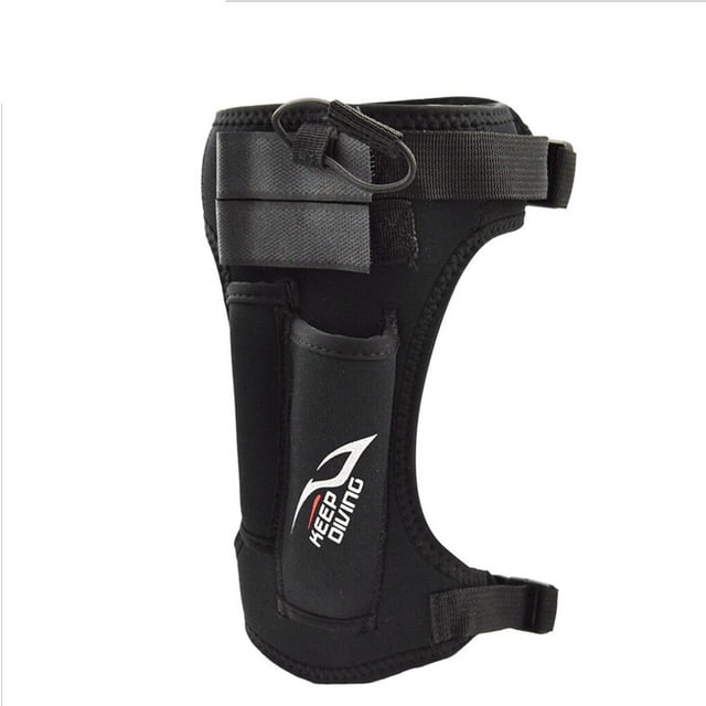 Sonducket Soporte para envoltura de piernas para adultos Keep Diving, bolsillo de almacenamiento ajustable, equipo de esnórquel, accesorios Deportes acuáticos Negro