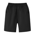 thumbnail image 4 of LEKWK Boys School Uniform Shorts Elastic Waist Casual Dress Shorts with Pockets Teen Relaxed Fit Preppy Bottoms Summer Back to School Outfits 5-15Y, 4 of 8