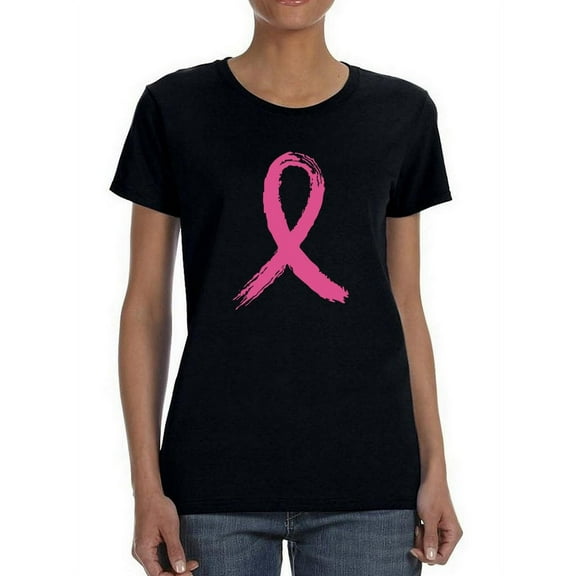 Breast Cancer Awareness Ribbon T-Shirt Women -Smartprints Designs, Female x-Large