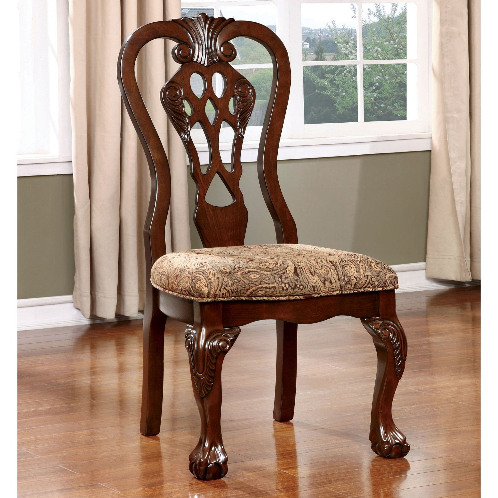 Furniture of America Dubelle Classic Dining Chair - Set of 2 - Walmart ...