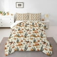 thumbnail image 2 of Western Cowboy Full Bedding Set,West Style Cowboy Horse Comforter Set Room Decor,Cactus Desert Vintage Quilt Bed Set Rustic Country Down Comforter 3Pcs, 2 of 6