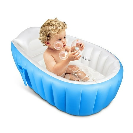 Portable Baby Kids Toddler Inflatable Bathtub Newborn Bath Tub Thick