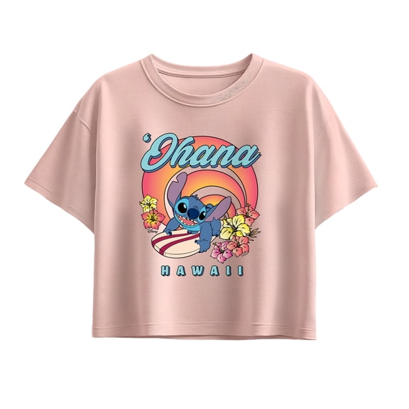 Lilo & Stitch - Ohana - Youth Girls Boxy T-Shirt