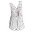 thumbnail image 1 of Guardurnaity Camiseta sin mangas con cuello en V Camiseta sin mangas para mujer Camiseta sin mangas para mujer Chaleco suelto Top de verano Prendas para la parte del cuerpo Blanco XL, 1 of 6