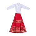 thumbnail image 4 of Camisa y falda larga a escala 1:6. Ropa realista para figuras de acción, disfraces y muñecas. Ropa en miniatura para figuras femeninas de 12 pulgadas. rojo, 4 of 8