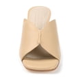 thumbnail image 6 of Journee Signature Womens Genuine Leather Karah Slip On Block Heel Open Square Toe Sandals, 6 of 9