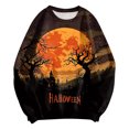 thumbnail image 5 of Duqingm 2026 Halloween Shirts for Women Long Sleeve Spooky Graphic Tees Vintage Festival Tops Crew Neck Sweatshirts Funny Gifts,L, 5 of 7