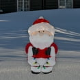 thumbnail image 2 of Northlight 32-Inch Lighted Chenille Santa with Lights Outdoor Christmas Decoration, 2 of 5